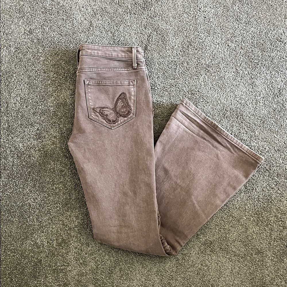 Driftwood Butterfly Embroidered Flare Jeans - Picture 8 of 8